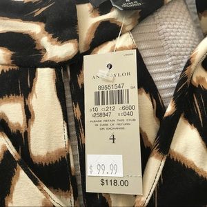 Ann Taylor Summer Animal Print Dress